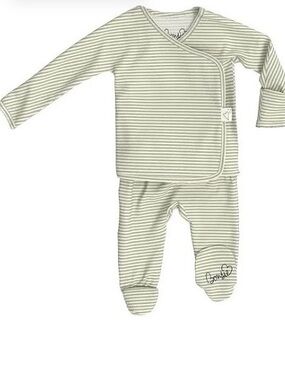 Bonsie Onzie Mint-Striped Footie One-Piece skin to skin